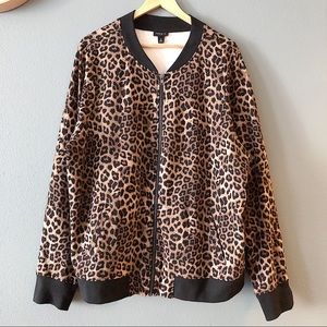 Torrid Leopard Print Bomber Jacket